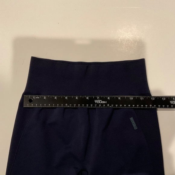 Gymshark Women’s Seamless Flex Cycling Shorts Sz M Navy Workout Active Bike Gym - Picture 5 of 8